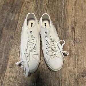 Converse White Canvas Sneakers Espadrille base